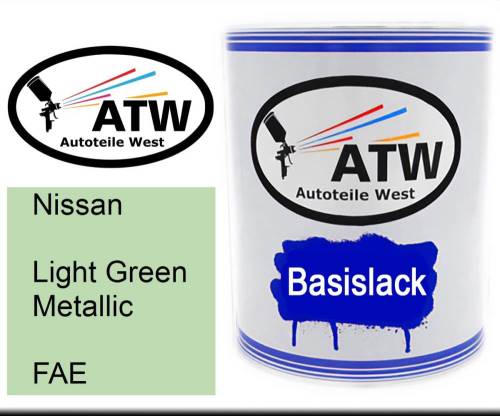 Nissan, Light Green Metallic, FAE: 1L Lackdose, von ATW Autoteile West.